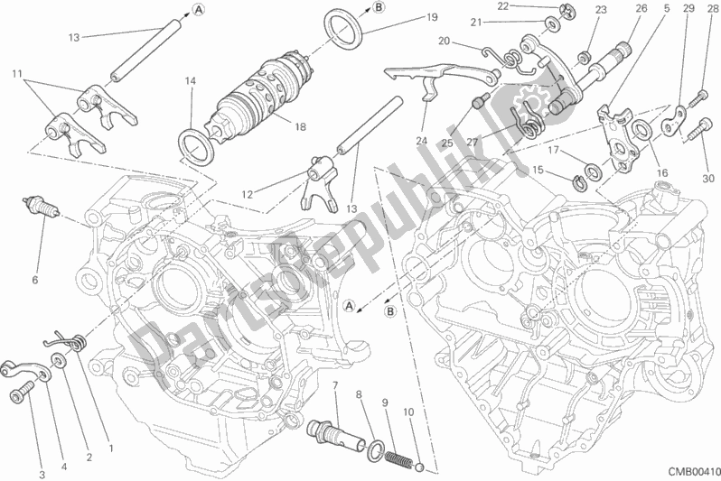 Wszystkie części do Krzywka Zmiany Biegów - Widelec Ducati Monster 1200 USA 2014